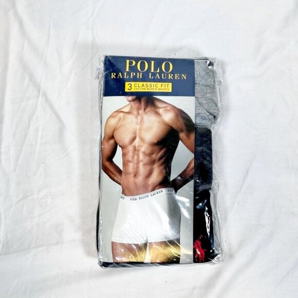 Polo Ralph Lauren 3 Pack Mens Classic Fit Cotton Boxer Briefs~S~New - Picture 1 of 3